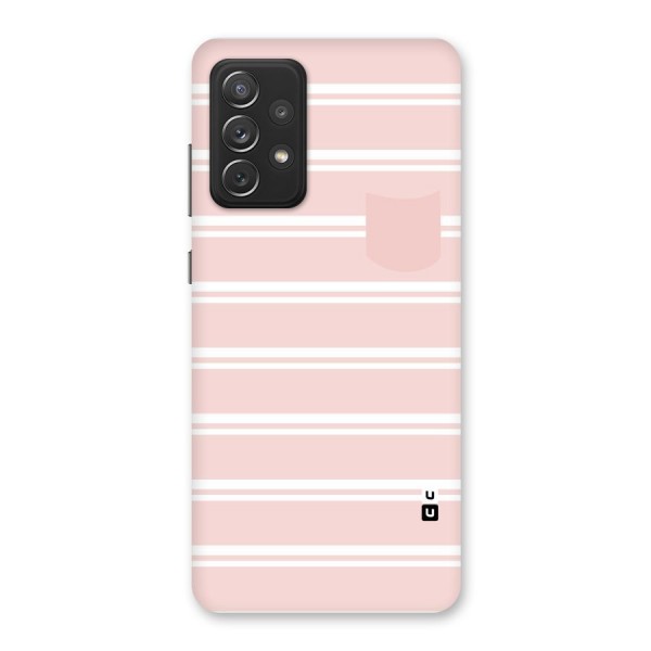 Cute Pocket Striped Back Case for Galaxy A72