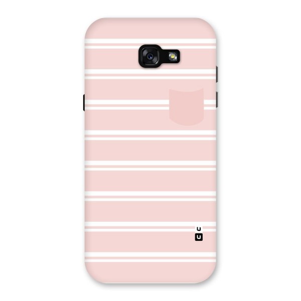 Cute Pocket Striped Back Case for Galaxy A7 (2017)