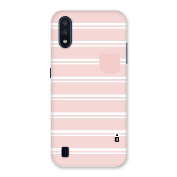 Cute Pocket Striped Back Case for Galaxy M01