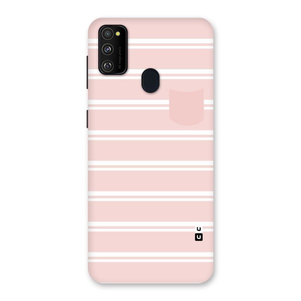 Cute Pocket Striped Back Case for Galaxy M21