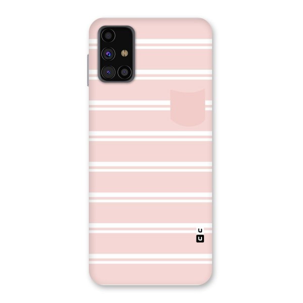 Cute Pocket Striped Back Case for Galaxy M31s