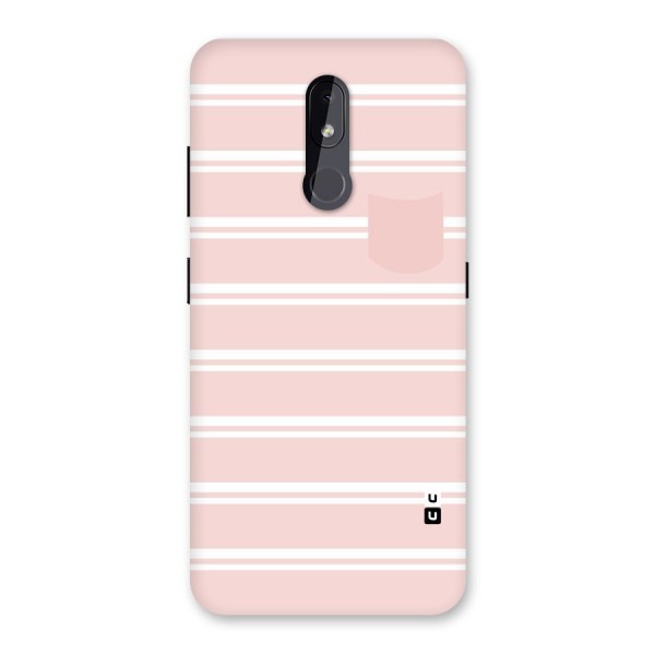 Cute Pocket Striped Back Case for Nokia 3.2