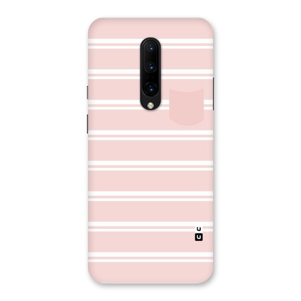 Cute Pocket Striped Back Case for OnePlus 7 Pro