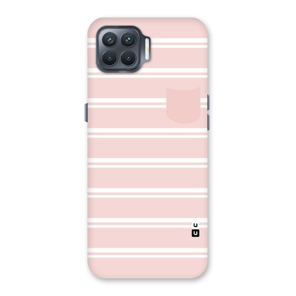 Cute Pocket Striped Back Case for Oppo F17 Pro