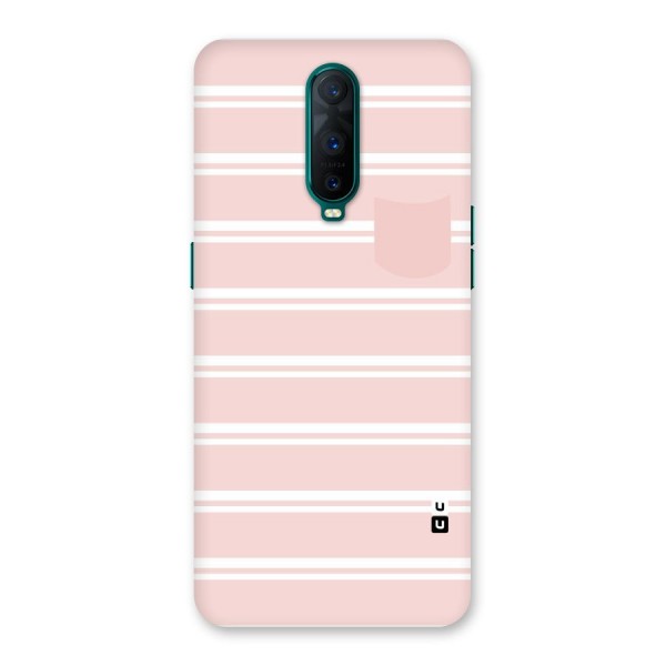 Cute Pocket Striped Back Case for Oppo R17 Pro