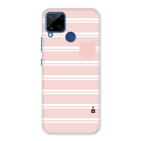 Cute Pocket Striped Back Case for Realme Narzo 30A