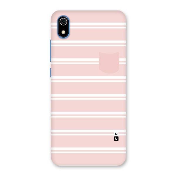 Cute Pocket Striped Back Case for Redmi 7A