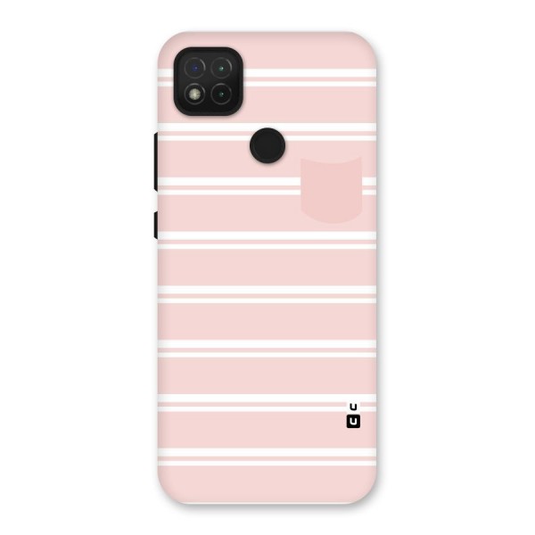 Cute Pocket Striped Back Case for Redmi 9C