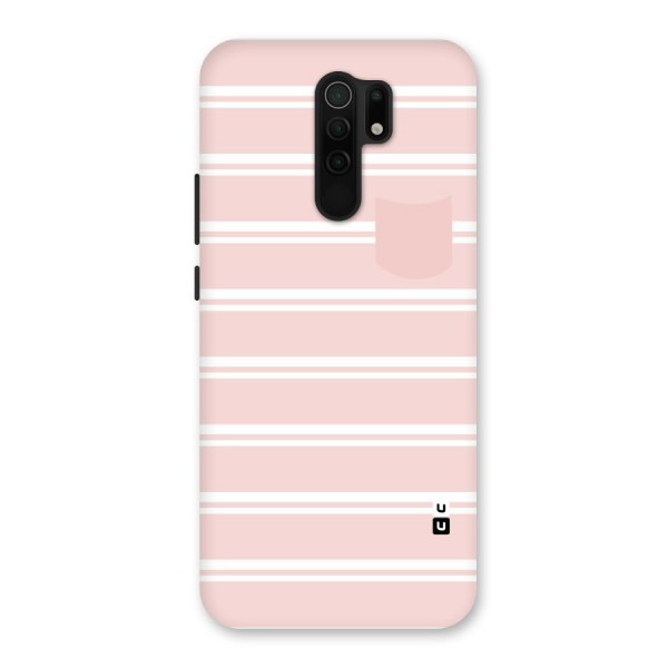 Cute Pocket Striped Back Case for Redmi 9 Prime