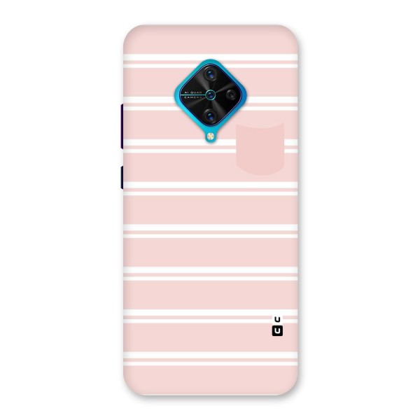 Cute Pocket Striped Back Case for Vivo S1 Pro