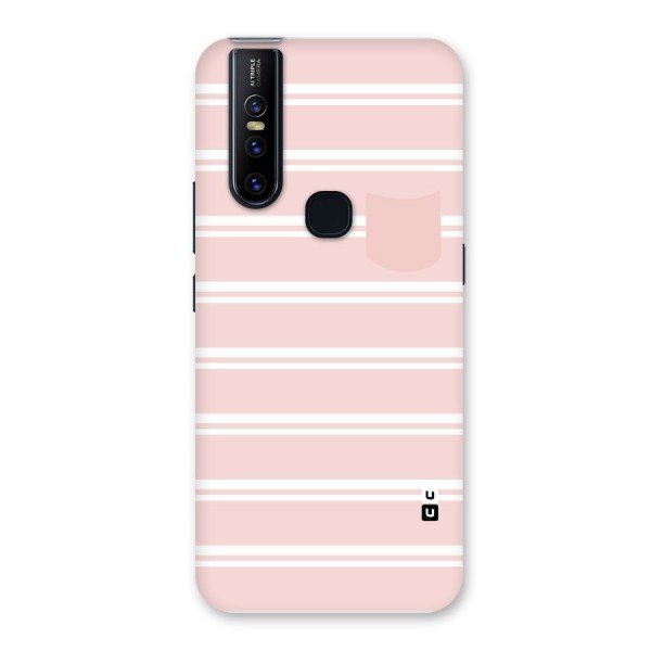 Cute Pocket Striped Back Case for Vivo V15