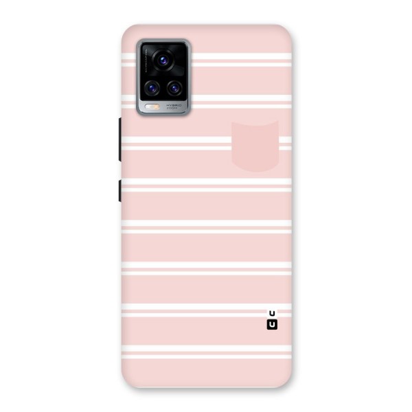 Cute Pocket Striped Back Case for Vivo V20 Pro