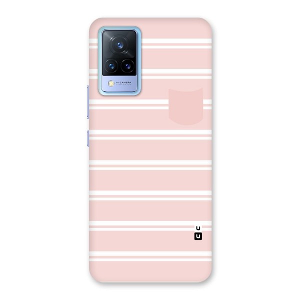 Cute Pocket Striped Back Case for Vivo V21 5G