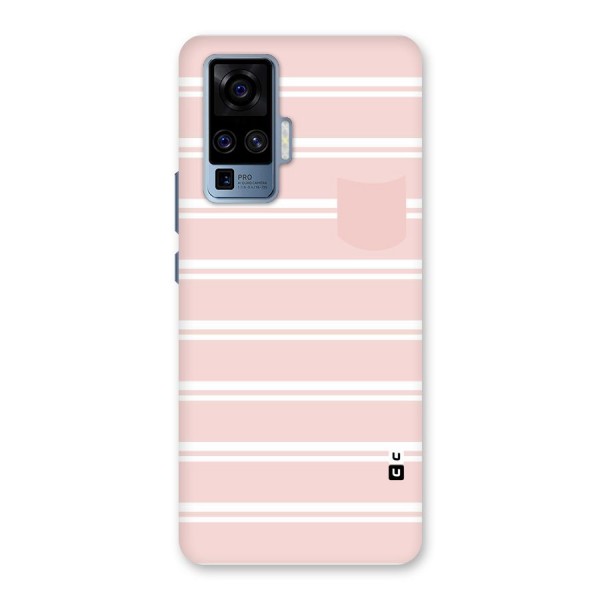 Cute Pocket Striped Back Case for Vivo X50 Pro