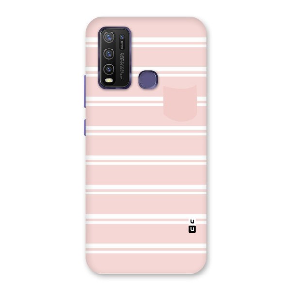 Cute Pocket Striped Back Case for Vivo Y30