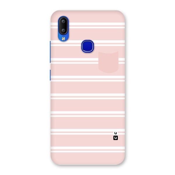 Cute Pocket Striped Back Case for Vivo Y91