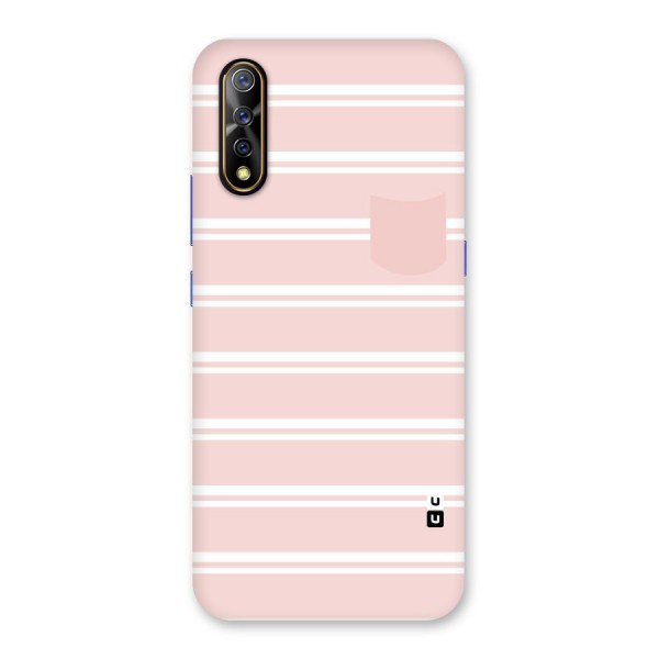 Cute Pocket Striped Back Case for Vivo Z1x