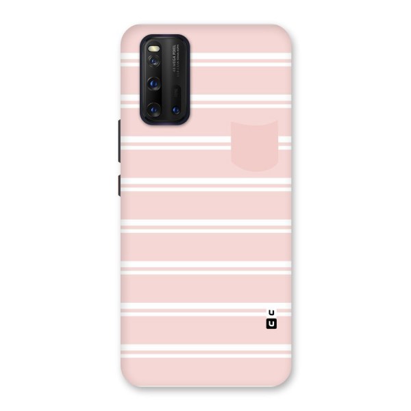 Cute Pocket Striped Back Case for Vivo iQOO 3