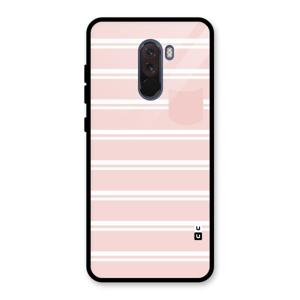 Cute Pocket Striped Glass Back Case for Poco F1