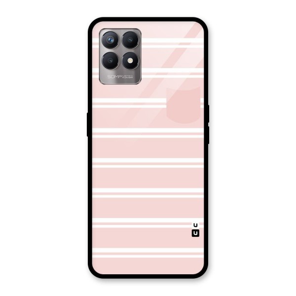 Cute Pocket Striped Glass Back Case for Realme 8i