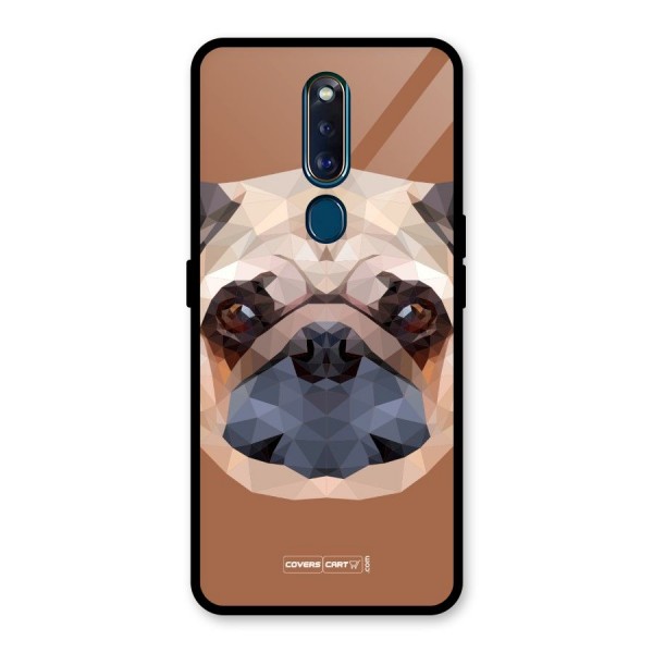 Cute Pug Glass Back Case for Oppo F11 Pro