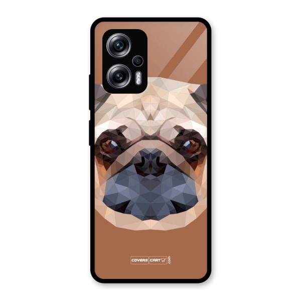 Cute Pug Glass Back Case for Redmi K50i