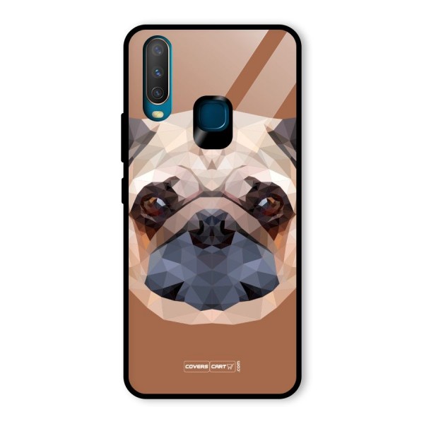 Cute Pug Glass Back Case for Vivo Y12