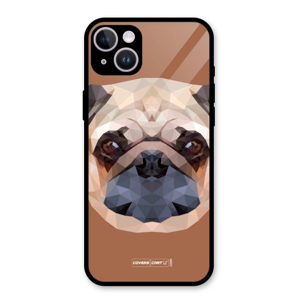 Cute Pug Glass Back Case for iPhone 14 Plus