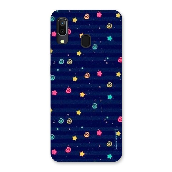 Cute Stars Design Back Case for Galaxy A20