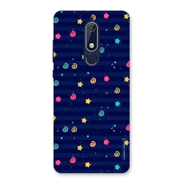 Cute Stars Design Back Case for Nokia 5.1