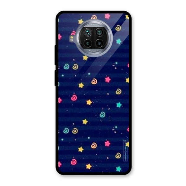 Cute Stars Design Glass Back Case for Mi 10i