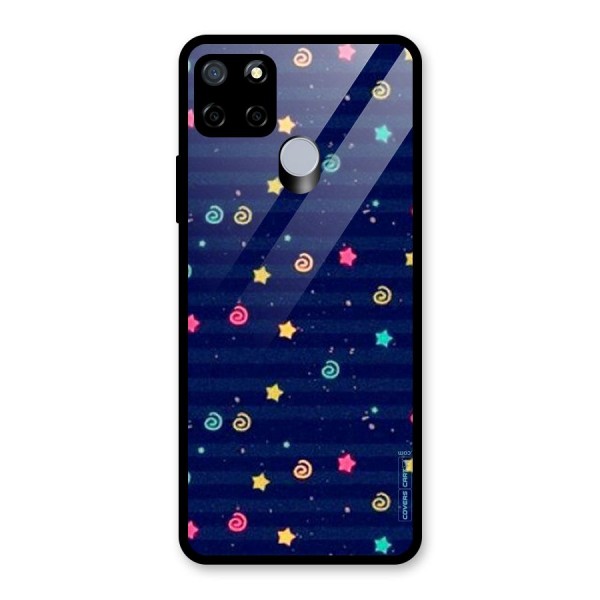 Cute Stars Design Glass Back Case for Realme C12