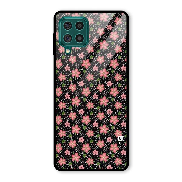 Cute Tiny Flowers Glass Back Case for Galaxy F62