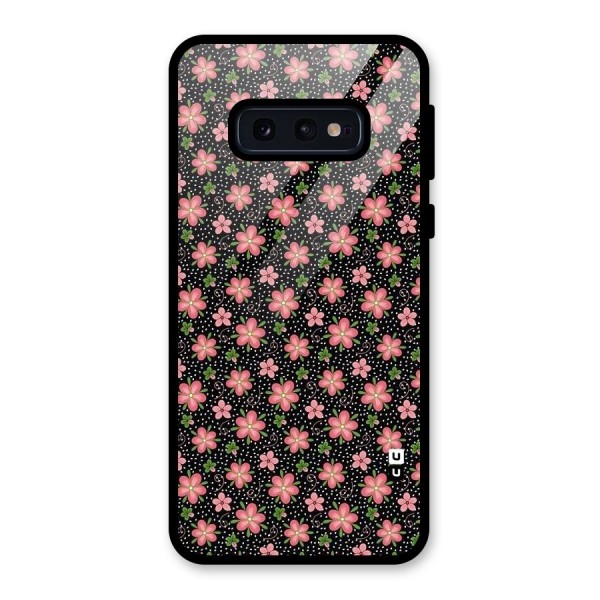 Cute Tiny Flowers Glass Back Case for Galaxy S10e