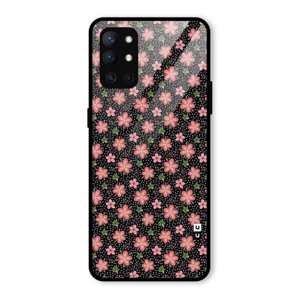 Cute Tiny Flowers Glass Back Case for OnePlus 9R