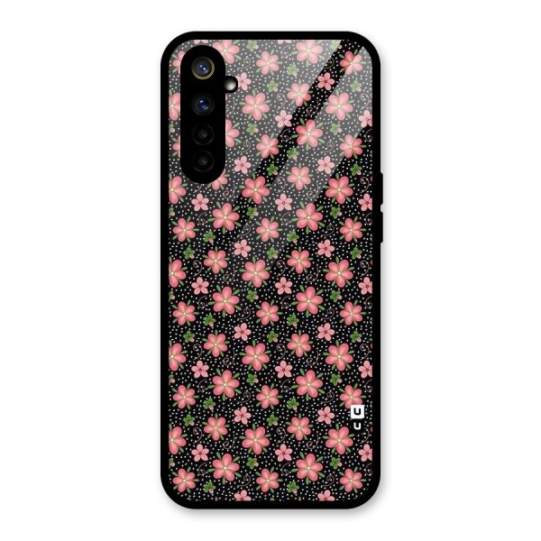 Cute Tiny Flowers Glass Back Case for Realme 6i