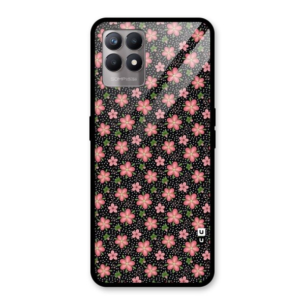 Cute Tiny Flowers Glass Back Case for Realme 8i