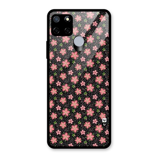 Cute Tiny Flowers Glass Back Case for Realme C15