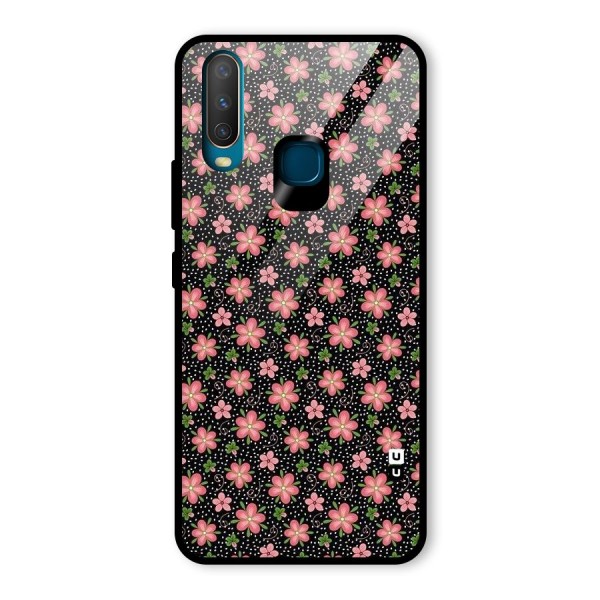 Cute Tiny Flowers Glass Back Case for Vivo Y12