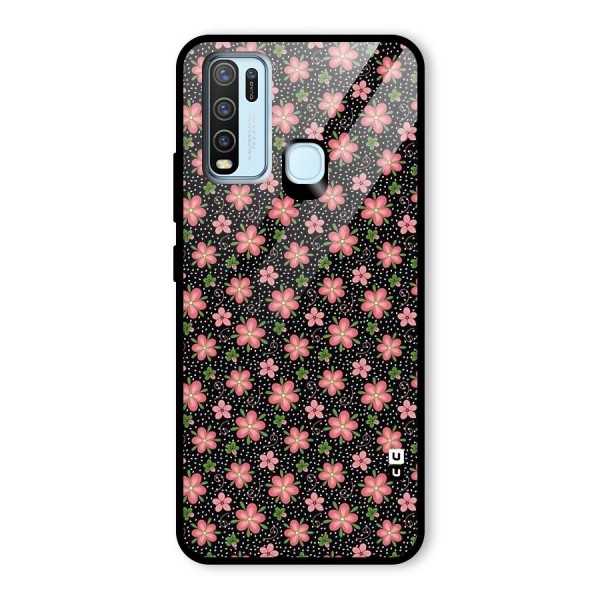 Cute Tiny Flowers Glass Back Case for Vivo Y50