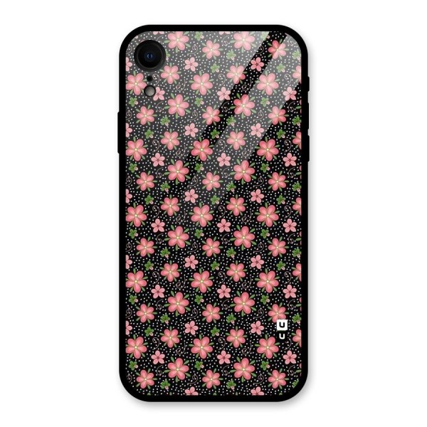 Cute Tiny Flowers Glass Back Case for XR