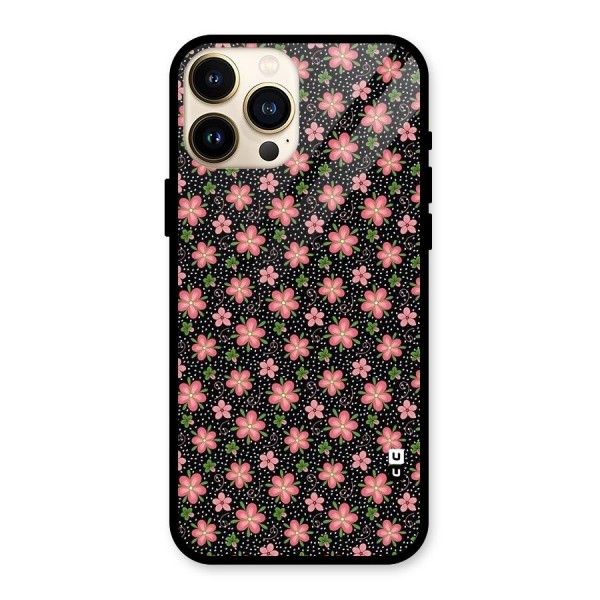 Cute Tiny Flowers Glass Back Case for iPhone 13 Pro Max
