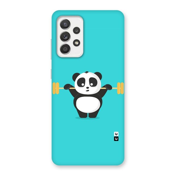 Cute Weightlifting Panda Back Case for Galaxy A52