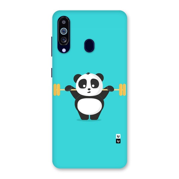 Cute Weightlifting Panda Back Case for Galaxy A60