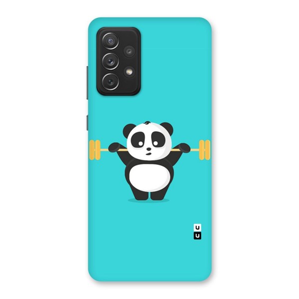 Cute Weightlifting Panda Back Case for Galaxy A72