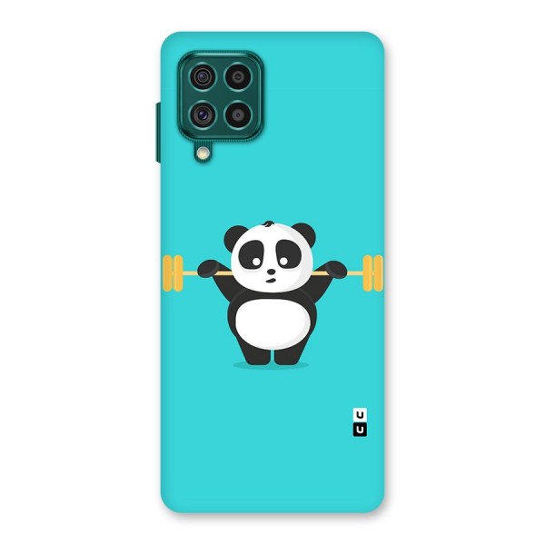 Cute Weightlifting Panda Back Case for Galaxy F62