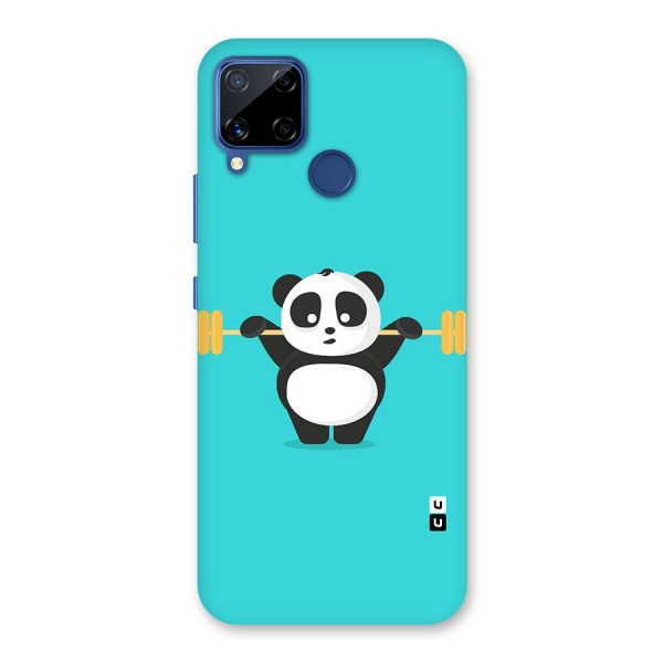 Cute Weightlifting Panda Back Case for Realme Narzo 30A