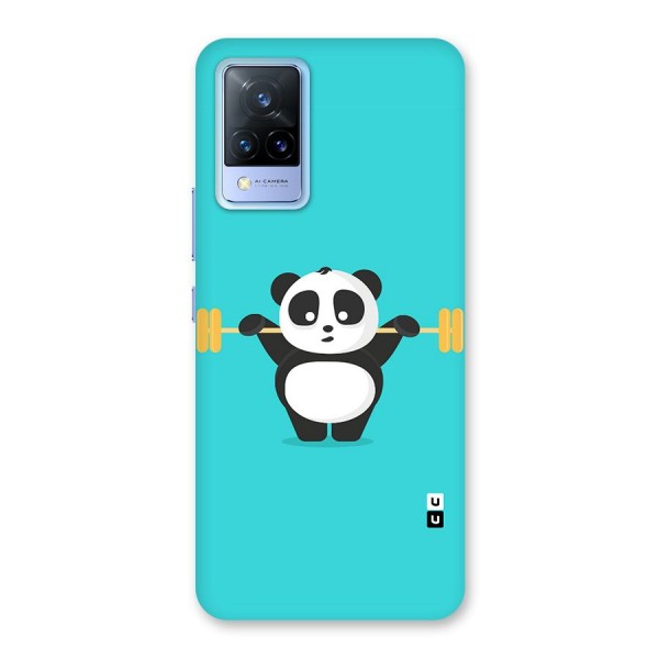 Cute Weightlifting Panda Back Case for Vivo V21 5G