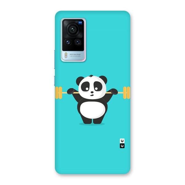 Cute Weightlifting Panda Back Case for Vivo X60 Pro