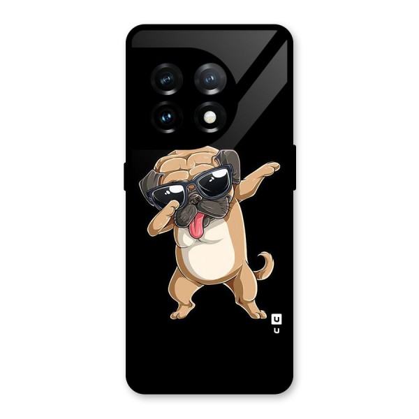 Dab Cool Dog Glass Back Case for OnePlus 11